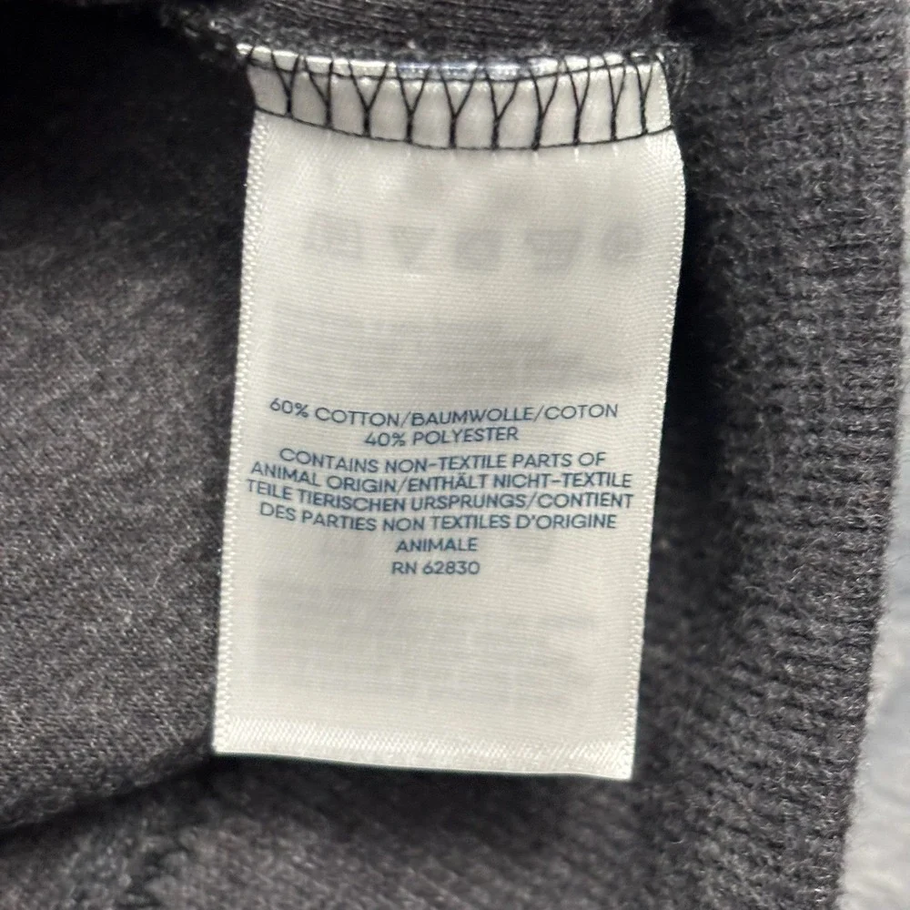 Lands End Mens Ribbed Quarter Zip Pullover Dark Charcoal XXL 2XL New With Tags